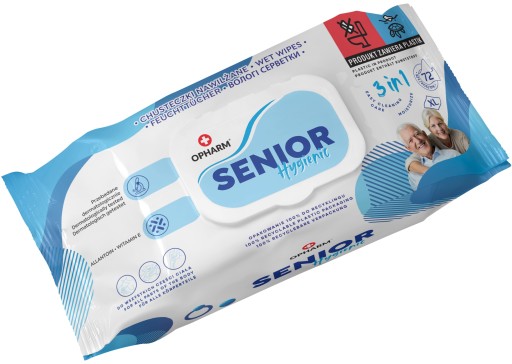 OPHARM SENIOR HYGIENICKÉ VLHČENÉ Utierky 3v1 72ks