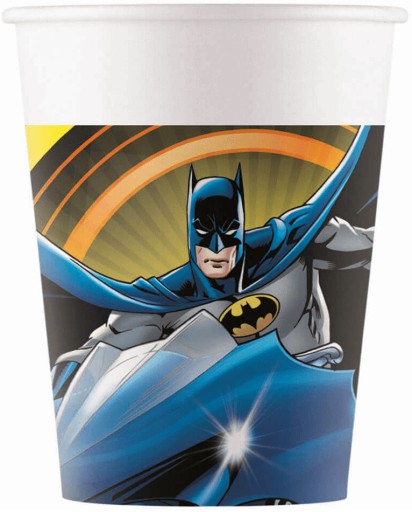 BATMAN papierové poháre Dark Knight Bat Birthday 200ml 8 ks.