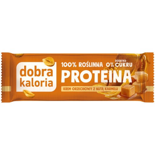 DOBRÉ KALÓRIE Oriešková karamelová PROTEÍNOVÁ tyčinka