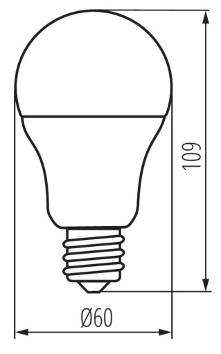 LED žiarovka Svetelný zdroj BASE E27 A60 N 9,5W-WW 1050lm 3000K