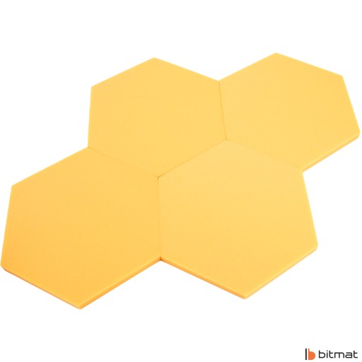 AKUSTICKÝ PANEL DOMÁCE AUDIO ŠTÚDIO HEXAGON 3CM voštinové akustiky