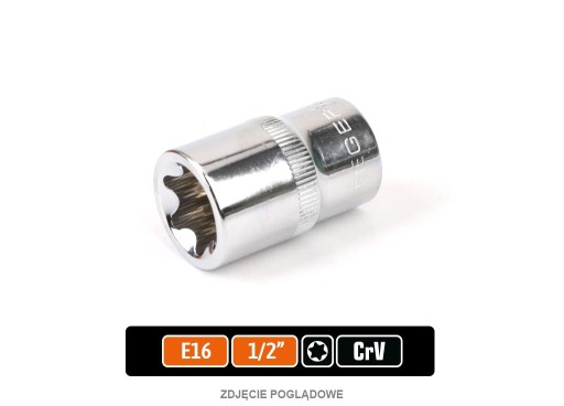 TORX E16 nástrčný kľúč 1/2'' TEGER