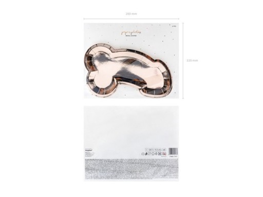 Hen Party taniere Rose gold rose gold Peniski 26cm 6 kusov