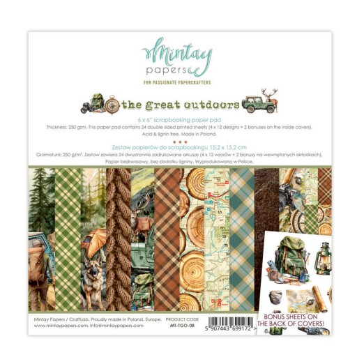 Sada papierov na scrapbooking 15,2 x 15,2 - Mintay - The Great Outdoor