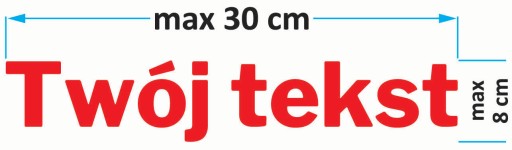 Nálepky VAŠA VLASTNÁ SPRÁVA Akýkoľvek text 30cm