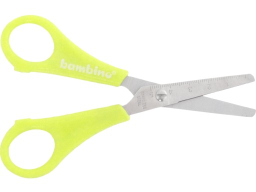 Školské nožnice BAMBINO Zaoblené s delením, MIX FARIEB