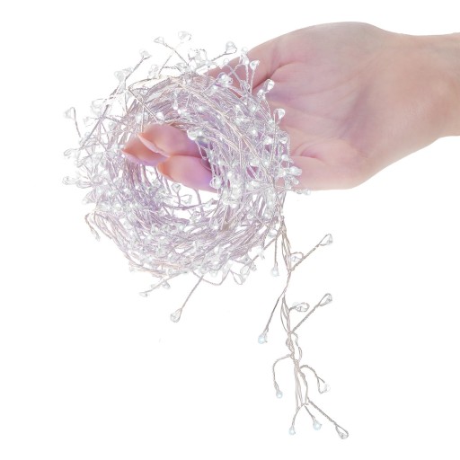100LED SVIETIKY NA VIANOČNÝ STROMČEK, VOLEČE, STUDENÁ BIELA