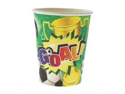 FUTBALOVÉ PAPIEROVÉ POHÁRKY 270ml 6KS GODAN