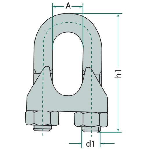Svorka na drôtené lano 460410-3/8