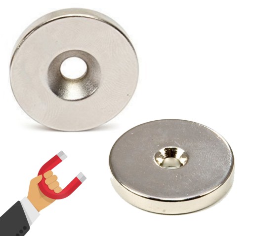 NEODYMOVÝ MAGNET 25x7,5/4,5x5 mm NA SKRUT