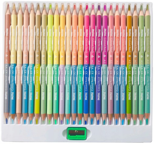 Astra PASTELOVÉ CERUŽKOVÉ PALUBKY, obojstranné, 24 pasteliek, 48 farieb, TROJUHOLNÍK