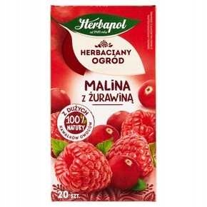 HERBAPOL čaj záhradný MALINA s BRUSNICOU ovocný čaj 20 VRECÍ