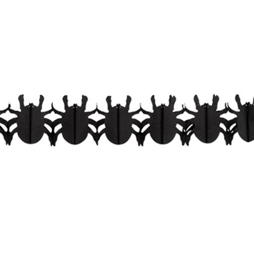 BLACK SPIDERS GARLAND 4M HALLOWEENSKÉ DEKORÁCIE74561