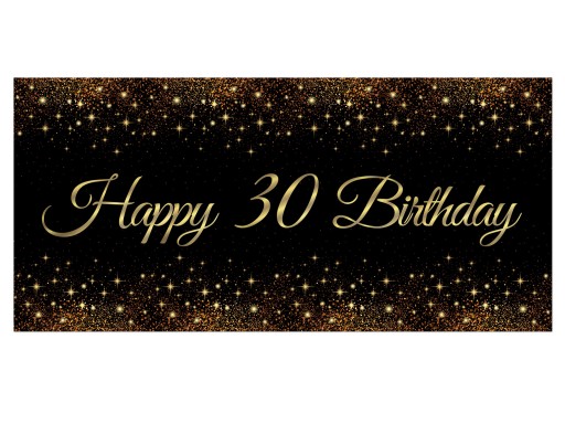 Narodeninový plagát Happy Birthday 30 70x33 cm