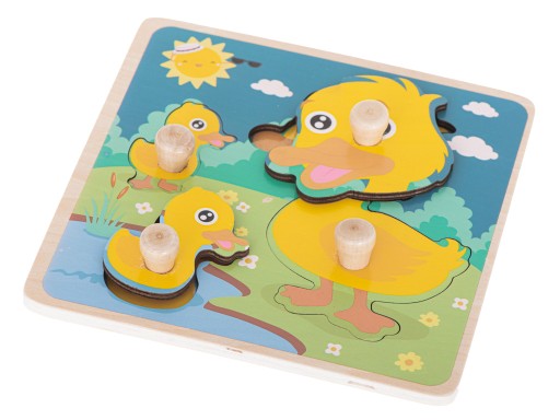 DREVENÝ SORTER PUZZLE KAČIČKA PUZZLE KAČKA