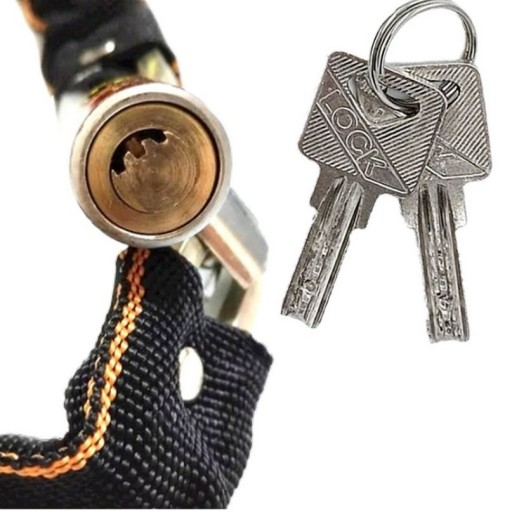 BIKE LOCK REŤAZOVÝ ZÁMEK ZÁMOK NA MOTOR BICYKEL TVRZENÝ