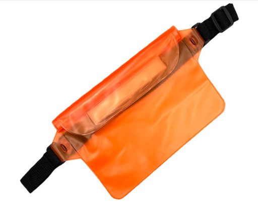 Vodotesná taška cez pás, taška na opasok - oranžová