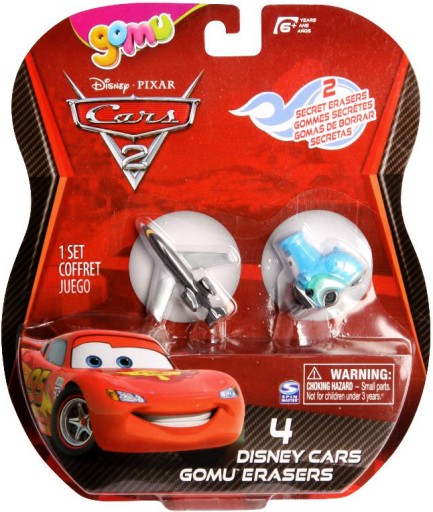 DISNEY CARS GUMA FÓRKY 4-BALENIE GOMU COBI