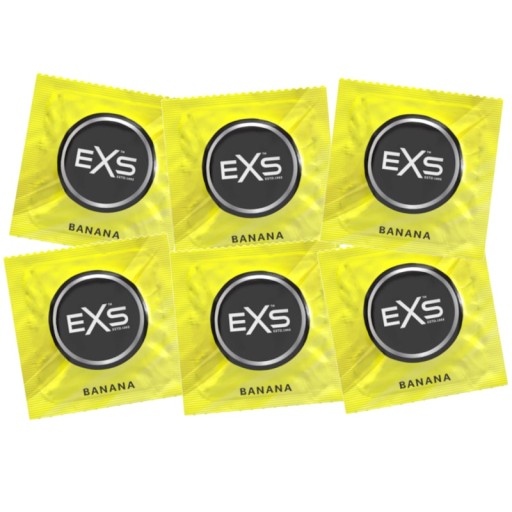 EXS BANANA vonné kondómy, príchuť banán, sada 12 ks, orál