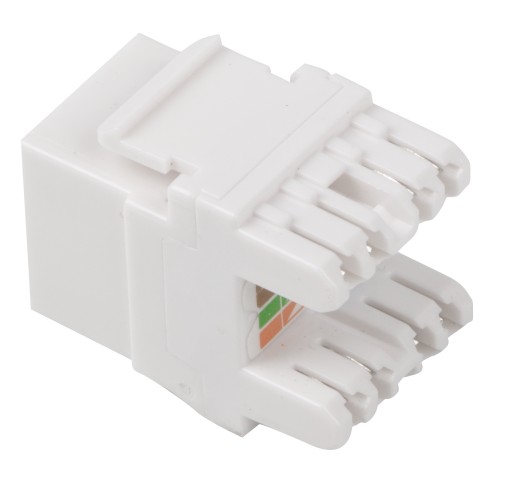 UTP cat.6 (8P8C) RJ45 LSA keystone modul biely