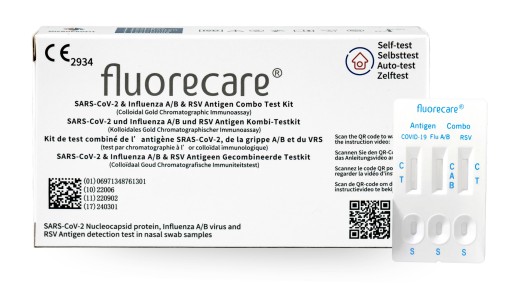 TEST COMBO 4v1 COVID-19, AB Flu, RSV FLUORECARE platnosť 10/2025 - 1 ks