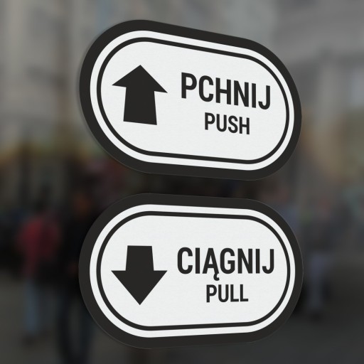 Push Pull - Push Pull - samolepky 7x12