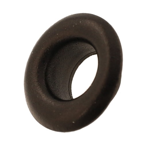 Krátke kožené očká, fi4mm, 100 ks, čierne