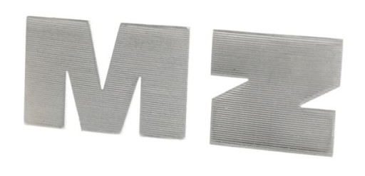 Písmená na tank MZ, strieborné, pár MZ ETZ 150 251