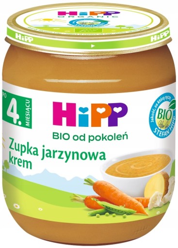 HiPP BIO zeleninová polievka smotanová obed 4m+ 125 g