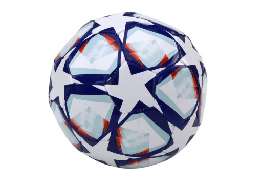 Futbalová lopta 24 cm, biela, vzor hviezdy, veľkosť 5
