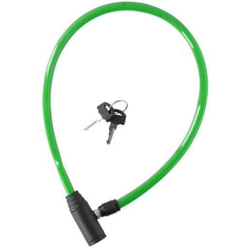 DUNLOP BIKE LOCK ZÁMOK KÁBLOVÝ 0,4x65CM ZELENÝ