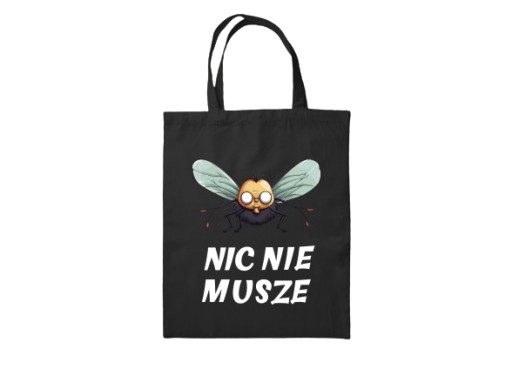 Nákupná taška Cotton Shopper s potlačou čiernej farby ako darček