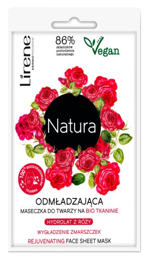 LIRENE NATURA EKO VEGÁNSKA OMLADZUJÚCA TVÁROVÁ MASKA BIO LÁTKA 1 ks