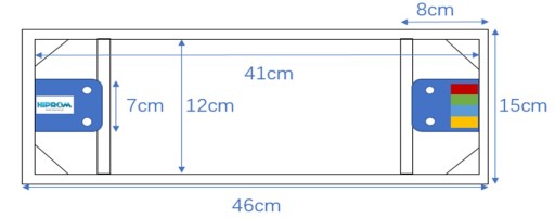 PROFESIONÁLNY PLOCHÝ MOP Z MIKROVLÁKNA 40 CM MODRÉ DUO UŠI + VRECKÁ