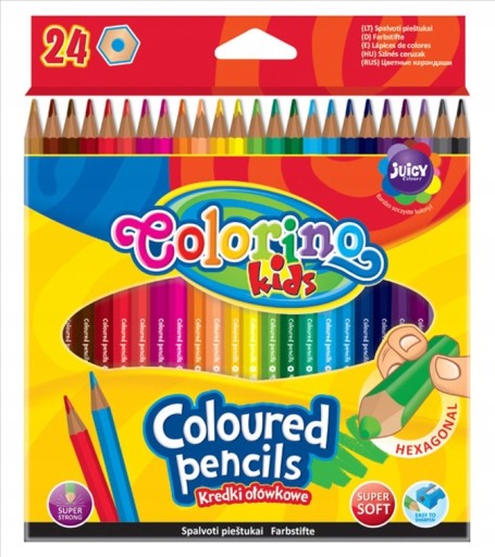 Colorino šesťhranné ceruzky, 24 farieb