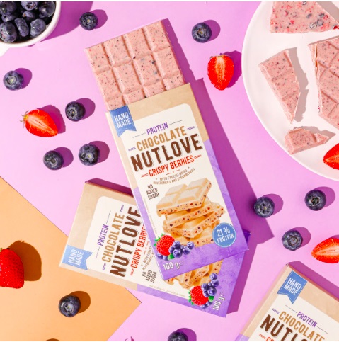ALLNUTRITION ČOKOLÁDA NUTLOVE CRISPY BERRIES 100G PROTEIN CHOCOLATE FIT