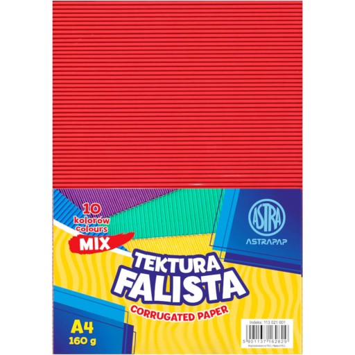 ASTRA DEKORATÍVNA VLNUTÁ KARTONA A4 10 farieb