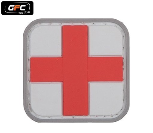 3D NÁPLATA MEDIC MEDIC CROSS GFC ČERVENÁ