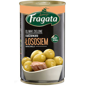 FRAGATA Zelené olivy plnené lososom 300g
