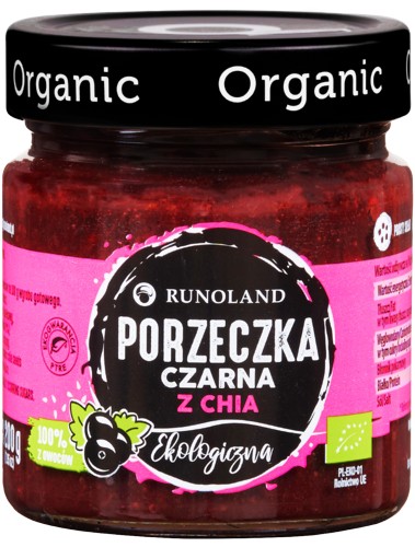 EKO ČIERNA RÍBEZLE 100% S CHIA 200g/225ml Runoland