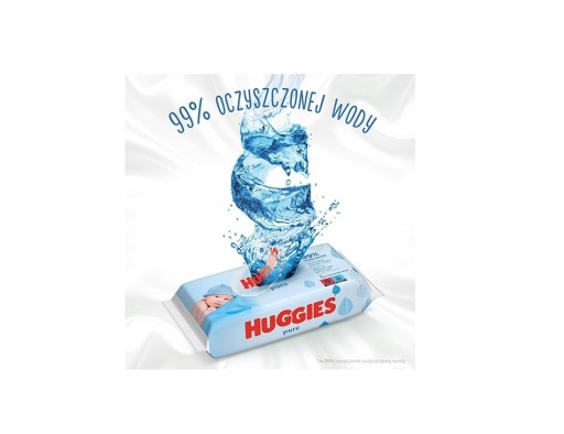 Vlhčené obrúsky Huggies Pure 56 ks. 99% čistá voda