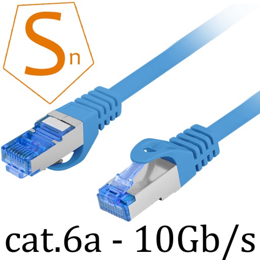 RJ45 LAN Ethernet kábel cat.6A SFTP LSZH 2M modrý
