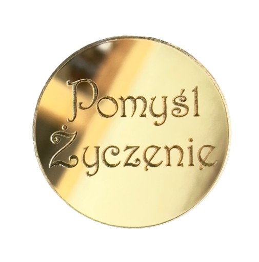 Vyrobte si tortu na želanie Side Decor Circle Plexiglass Gold Mirror