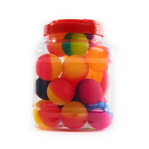 XXL gumená guľa, 4,3 cm fluo