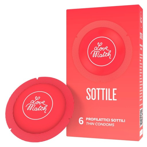 Kondómy Sottile, veľmi tenké, jemné, 6 ks