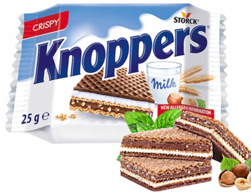 Storck Knoppers Vafle oriešková tyčinka Kakao so smotanovými oblátkami 3x25g 75g