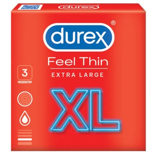 DUREX FEEL THIN XL KONDÓMY 3KS.