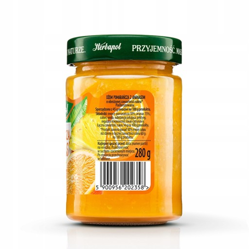 Herbapol pomarančový a ananásový džem 280g