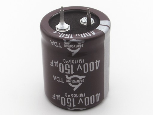 KONDENZÁTOR 150uF / 400V 25x30mm 105*C DLHÁ ŽIVOTNOSŤ - SAMYOUNG TDA - HQ - 1PC