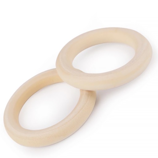Drevený krúžok FOR MACRAME závesová tyč 49/33mm 1 ks